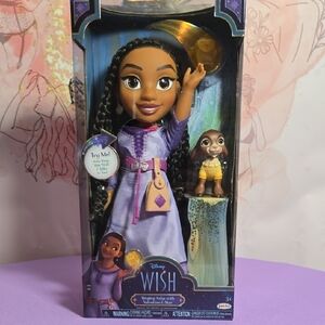 Disney Wish Asha Doll with Purple Outfit and Pet